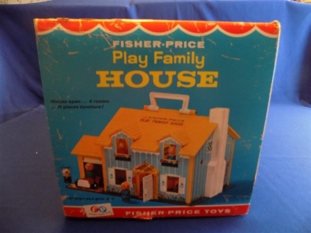 Fisher Price Little People Tudor Yellow House #952 Near Mint in Box picture 11021