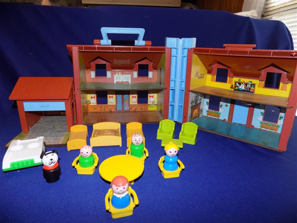 Fisher Price Little People Brown Tudor House #952 Vintage complete set picture 14134