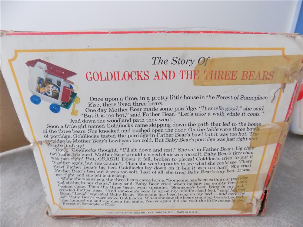 Fisher Price Goldilocks and Three Bears Playhouse Pull Toy #151 picture 23802